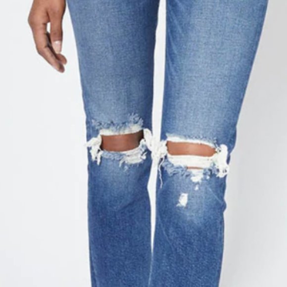 RE/DONE Comfort Stretch Ankle Crop in Dusk Destroy - Picture 3 of 5